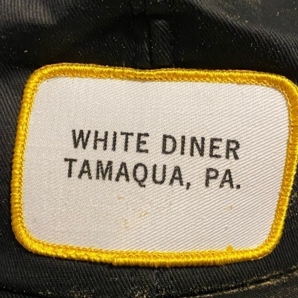 Vintage White Diner Tamaqua Pennsylvania Black Patch SnapBack Hat Trucker - Picture 5 of 9